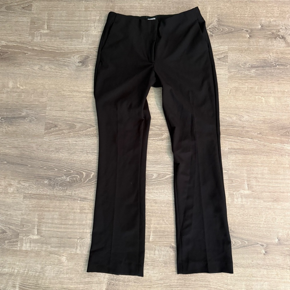 Express Black Trousers Bootcut Dress Pants